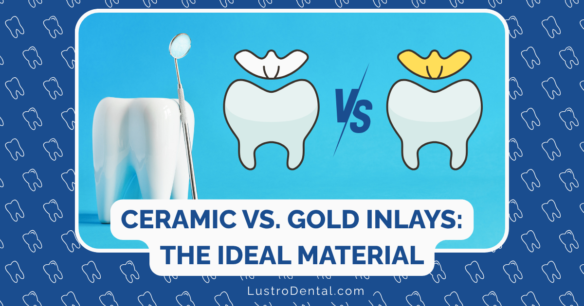 ceramic and gold inlays